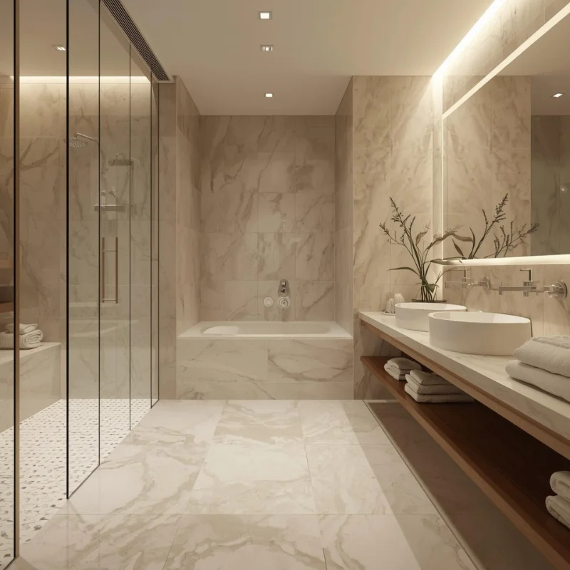 waterproof flooring in Bathrooms