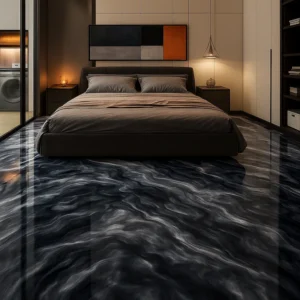 3d epoxy flooring in bedroom