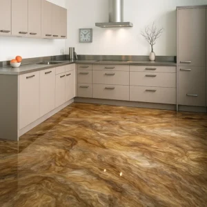 3d epoxy flooring in kitchen
