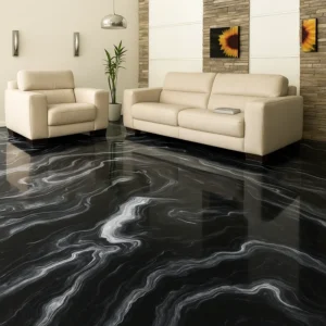 3d epoxy flooring in living room