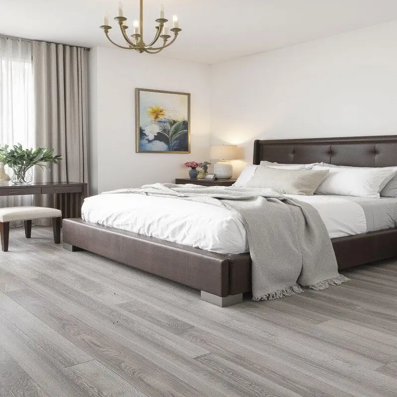 Ash Wood Flooring in Bedroom