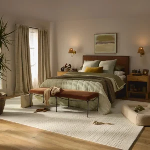 Beige Rugs in Bedroom