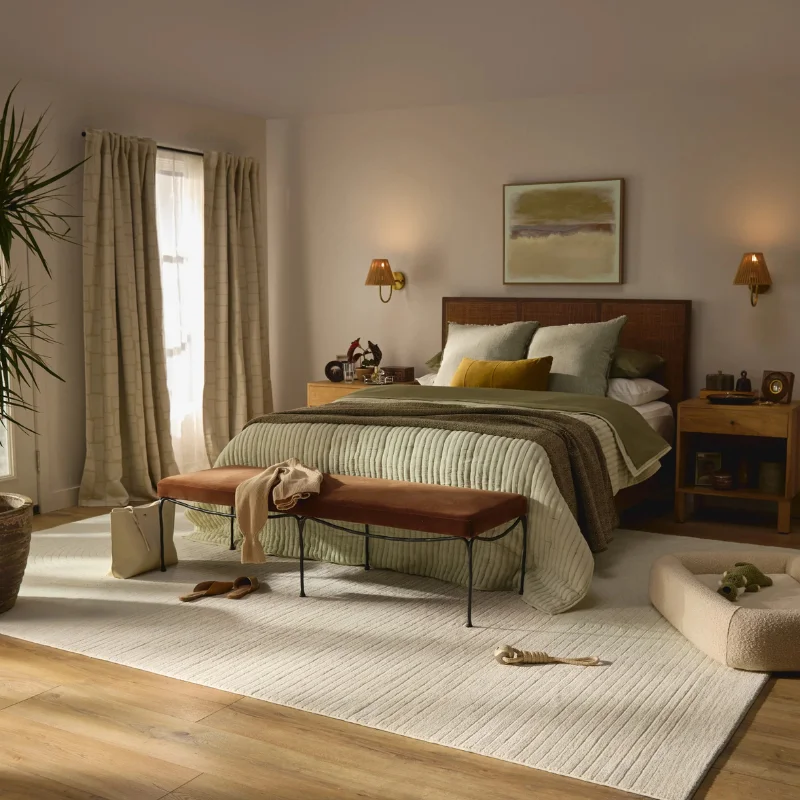 Beige Rugs in Bedroom