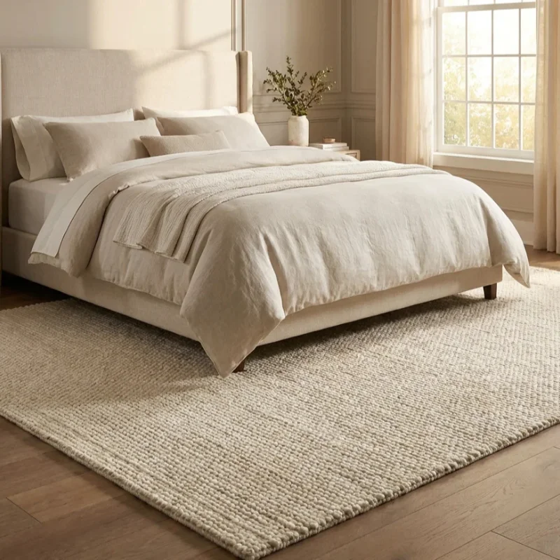 Beige Rugs in Bedroom