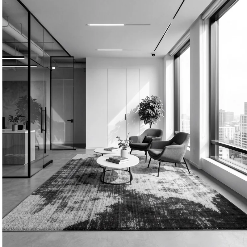 Black and White Carpets in Office