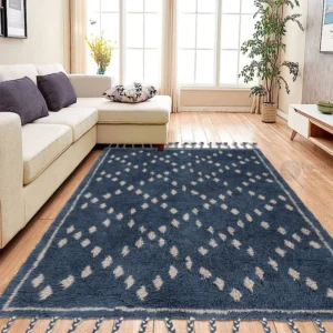 Blue rug in Living Room