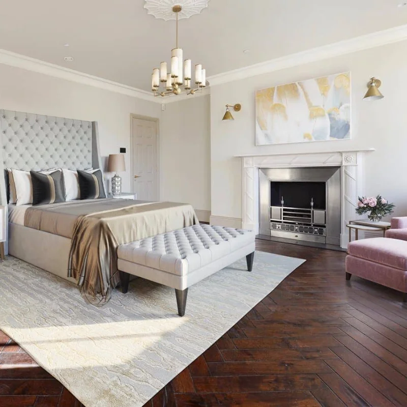 Cotton Rug in Bedroom