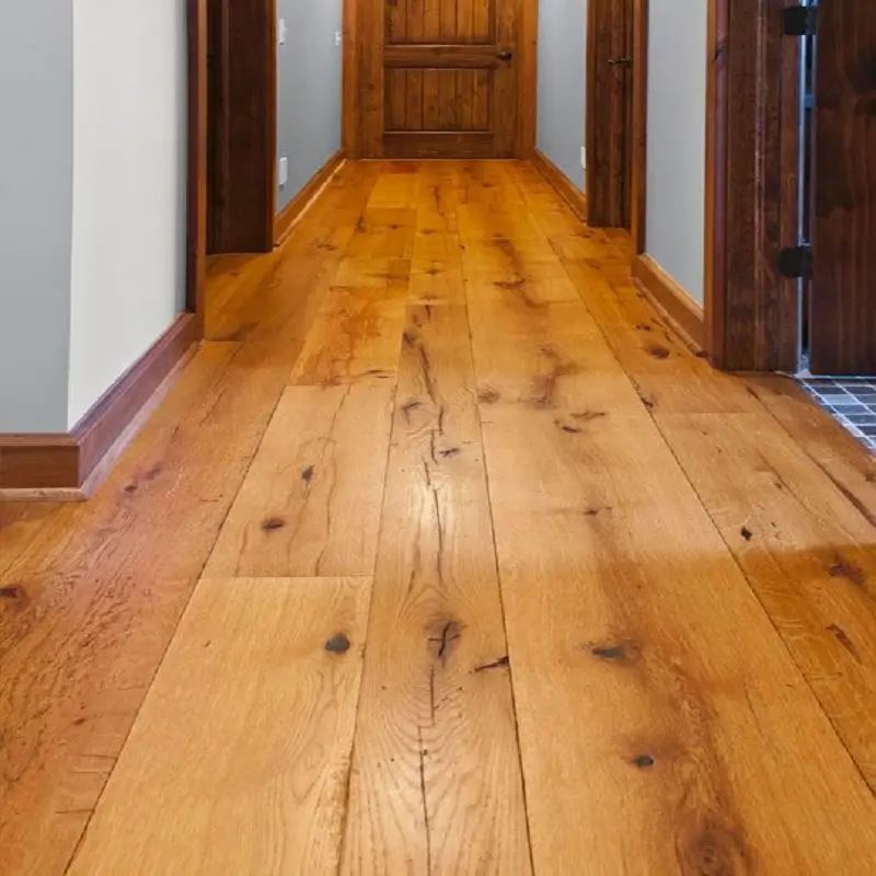 Distressed Wood Flooring in hallway