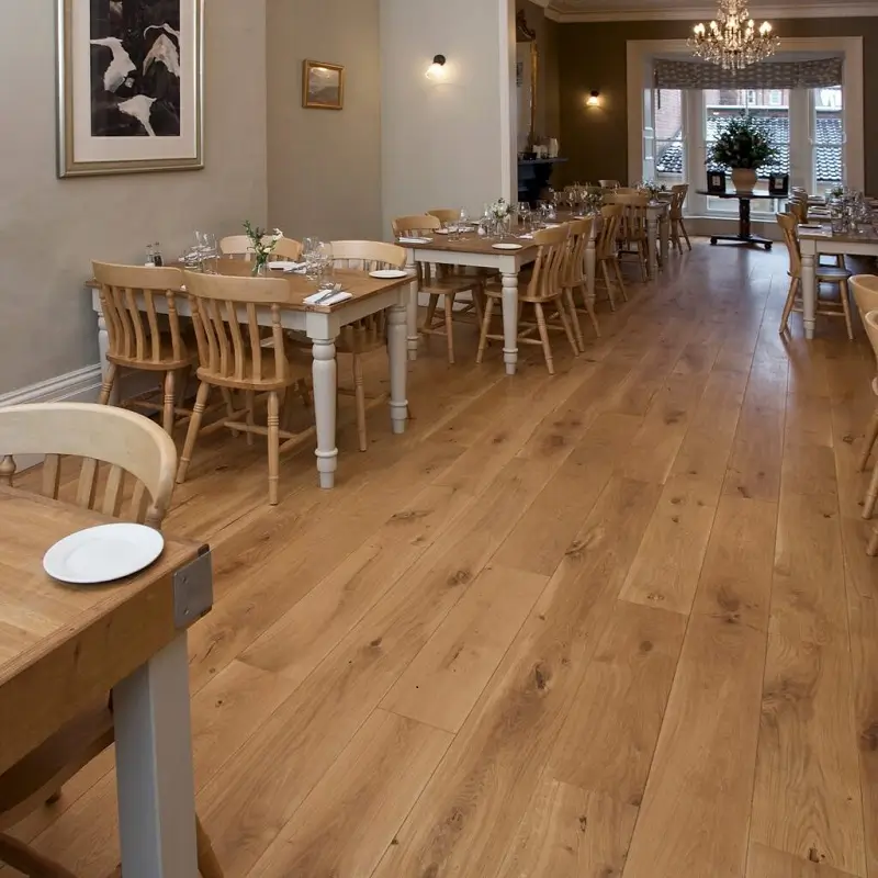 European Oak Flooring in restaurant