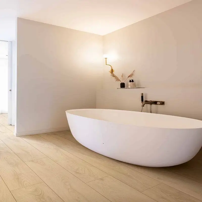European Oak Flooring in bathroom