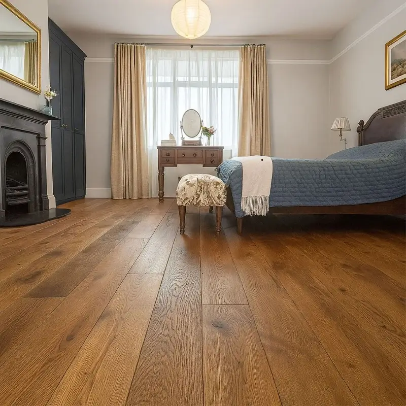 European Oak Flooring in bedroom