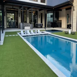 Fake Lawn in swimming pool sides
