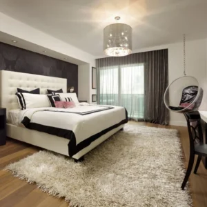 Fluffy Rugs in Bedroom