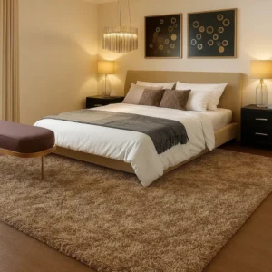 Fluffy Rugs in Bedroom