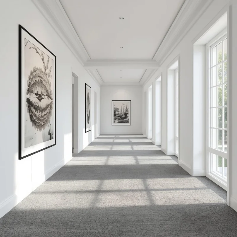 Grey Carpets in Hallway