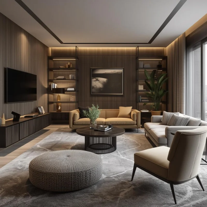 Grey Carpets in Living Room