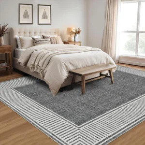 Grey Rugs in Bedroom
