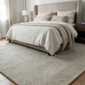 Herringbone Rugs in Bedroom