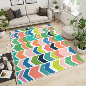 Herringbone Rugs in Living Room