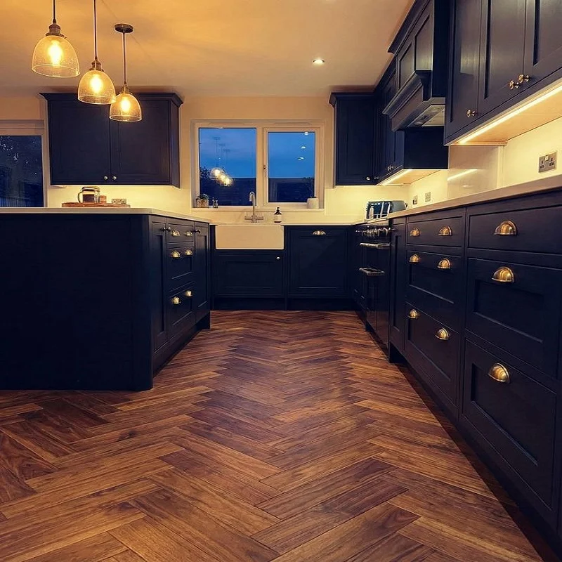 Oak Parquet Flooring in kitchen