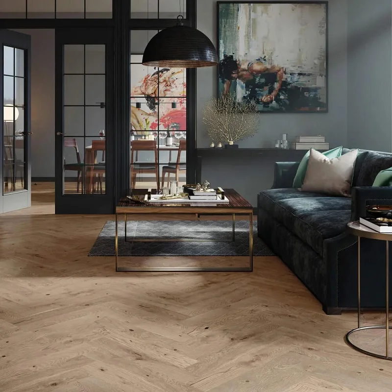 Oak Parquet Flooring in living room