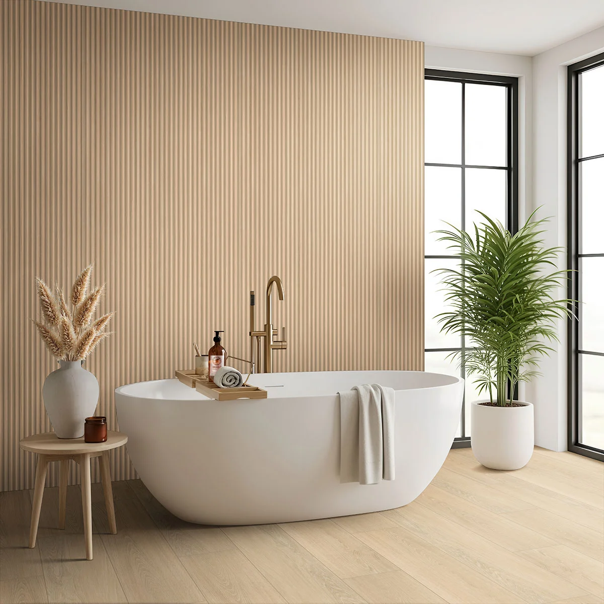 Oak Planks in bathroom