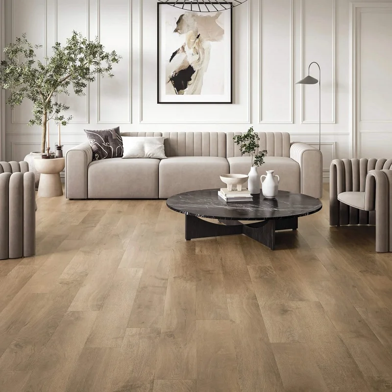 Oak planks in living room