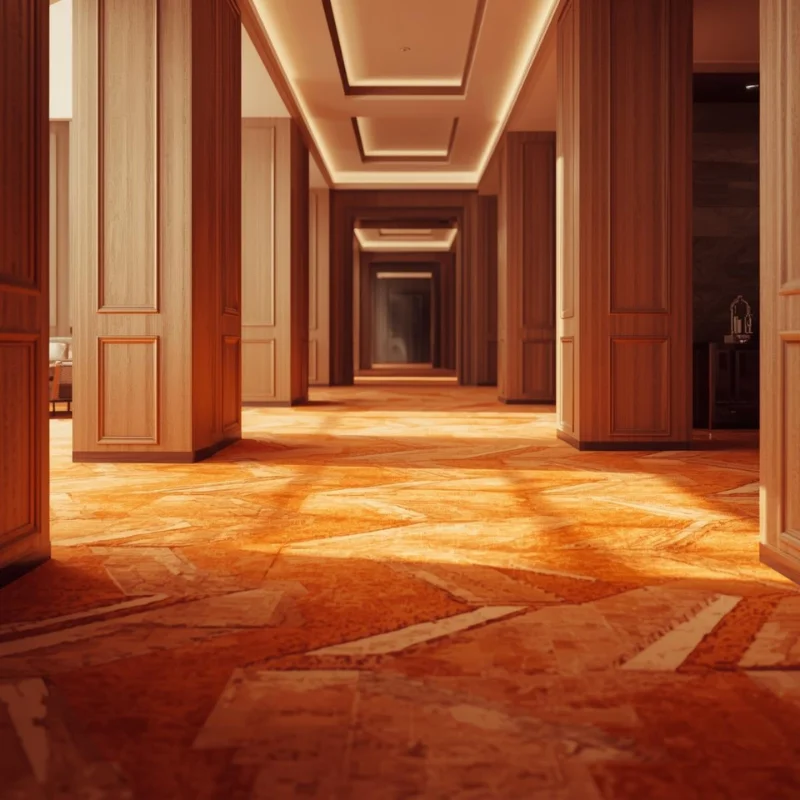 Orange Carpet in Hotel