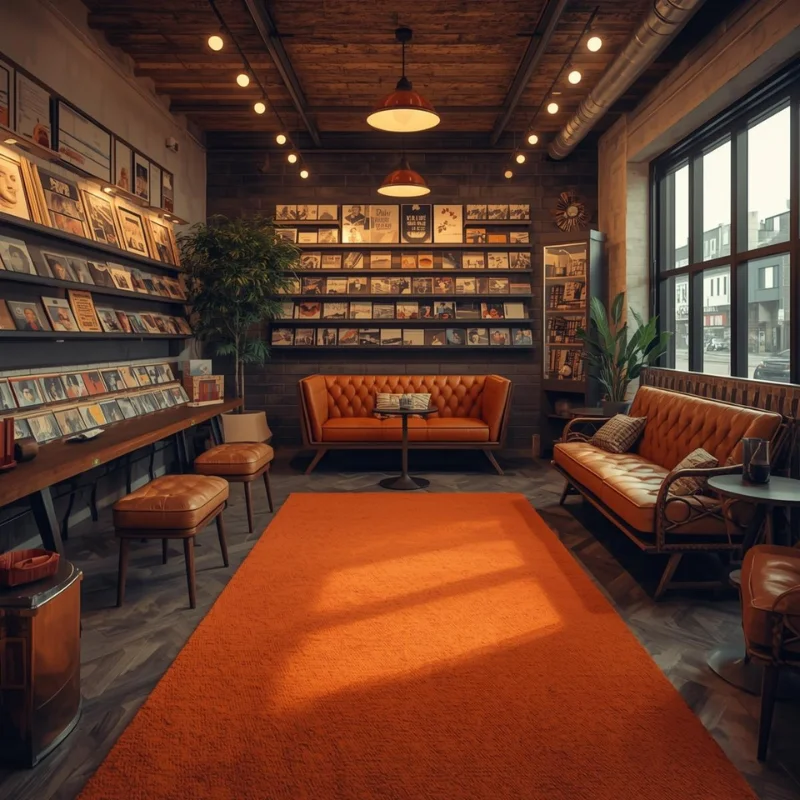 Orange Carpet in Retail Spaces