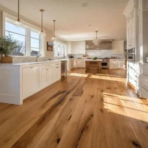 Pine Floorboards in kitchen
