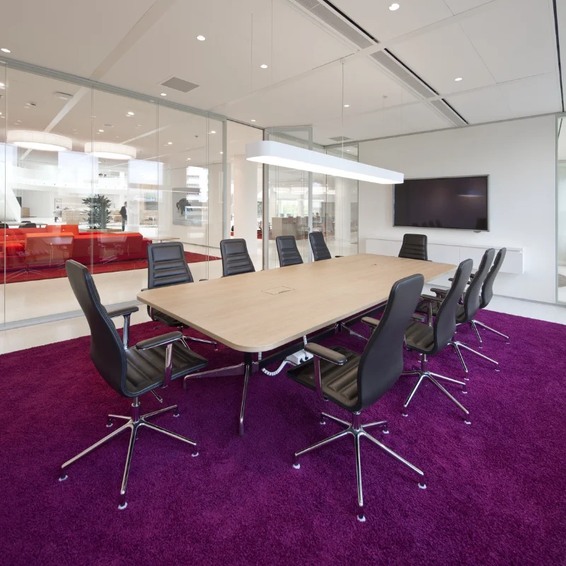Purple Carpets in Conference Halls