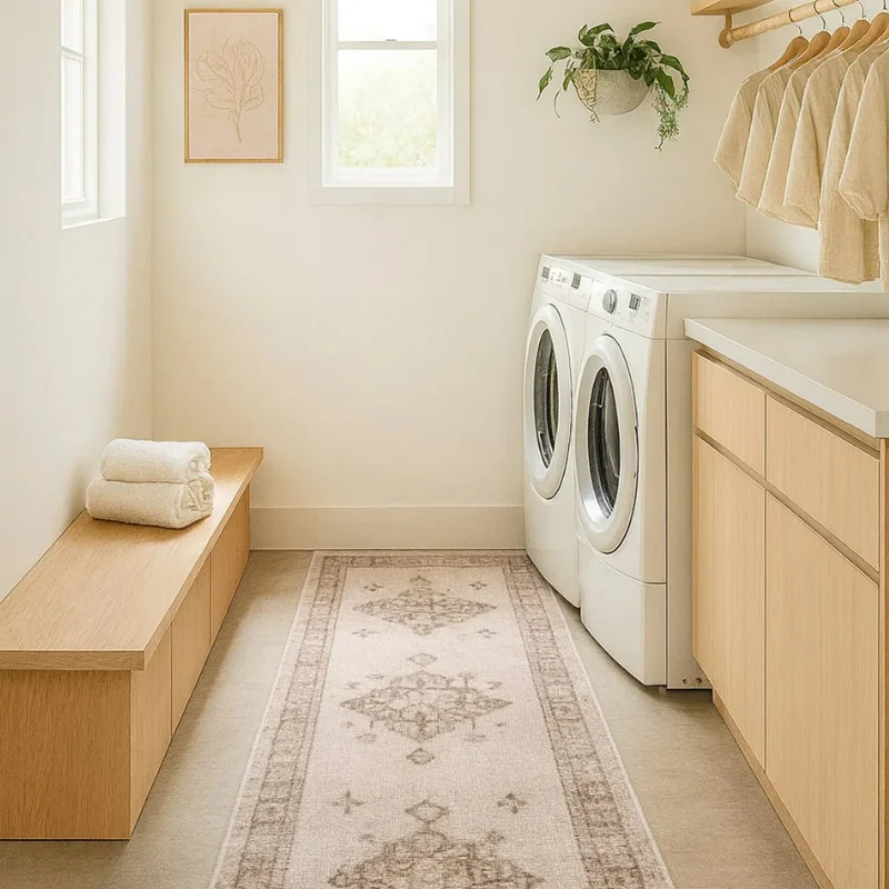 Runner Rugs in Laundry Room