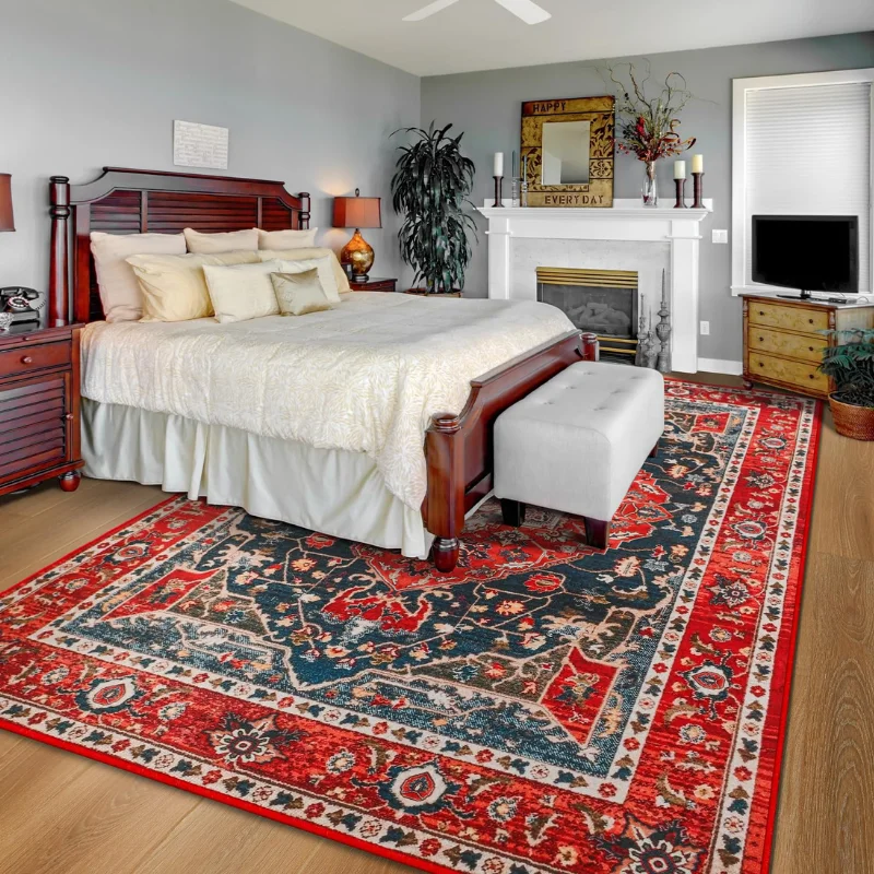 Silk Rugs in Bedroom