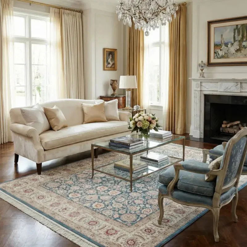 Silk Rugs in Living room