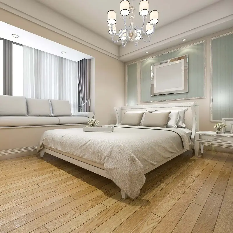 Walnut Hardwood Flooring in bedroom