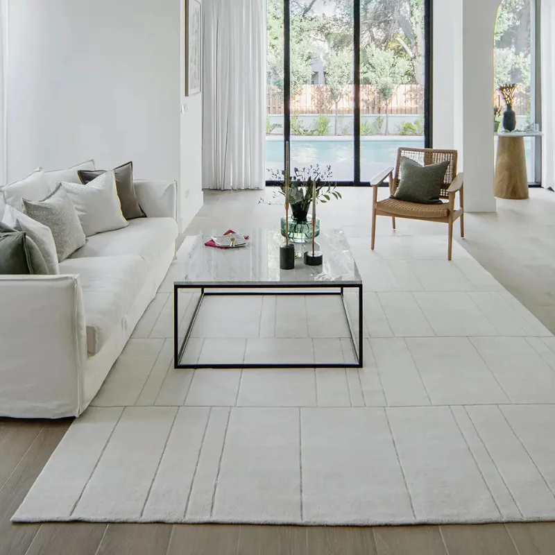 White Carpets in Living Area