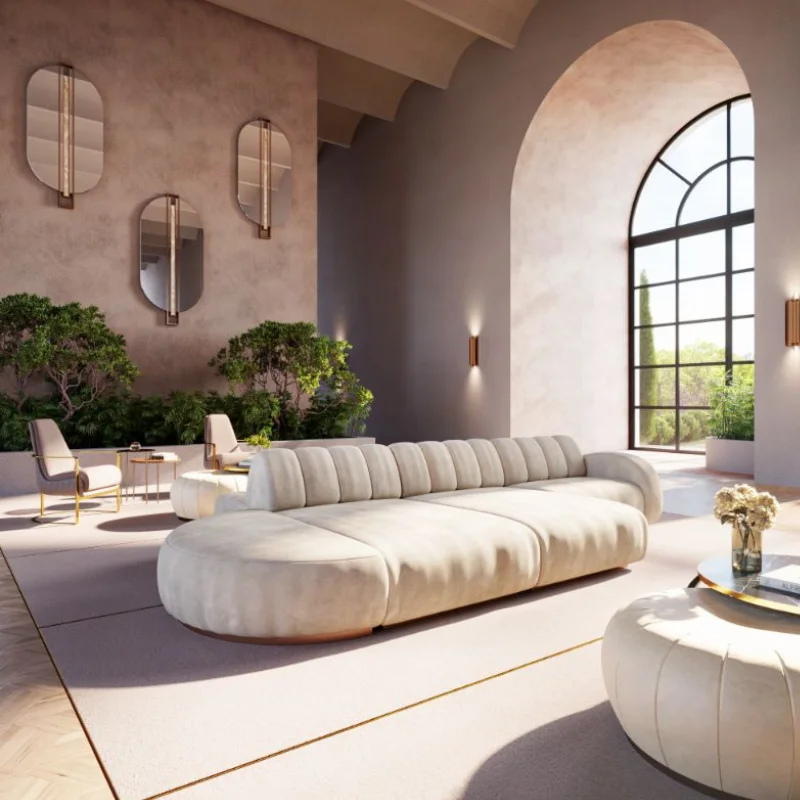 White Rugs in Living Room