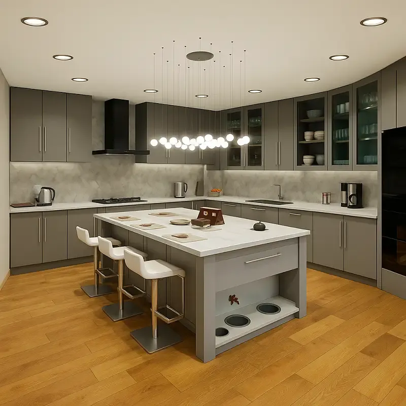 Wood Look Vinyl Flooring in kitchen