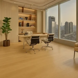 Wood Look Vinyl Flooring in Office