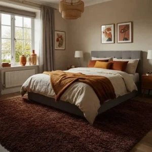 brown carpet in Bedroom