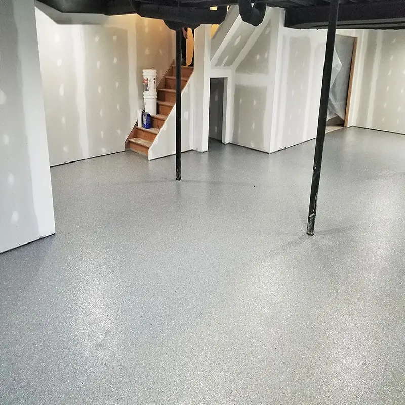 Flex Epoxy Flooring in basement