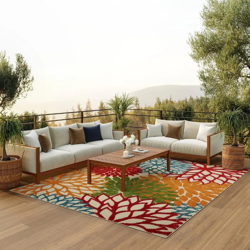 outdoor rugs in patio