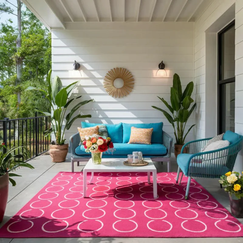 outdoor rugs in patio
