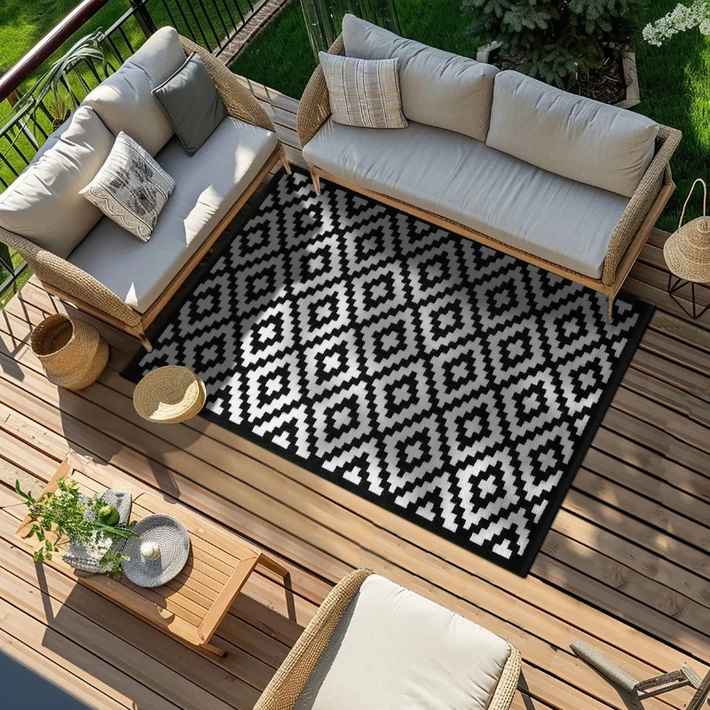 outdoor rugs in patio