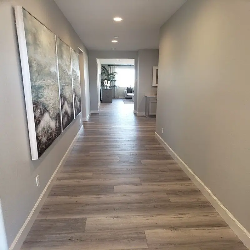 Teak Wood Flooring in hallway