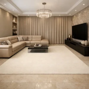 Cream Rugs in living romm