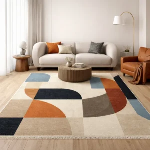Geometric Rugs in Living Room