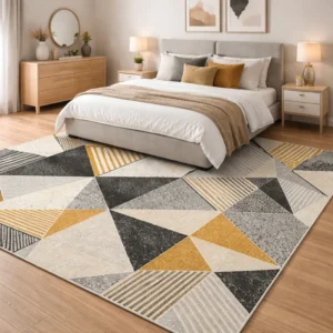 Geometric Rugs in bedroom