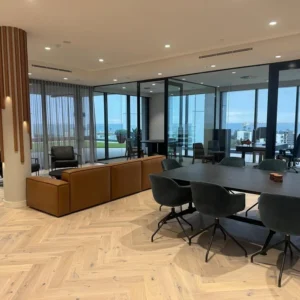 Herringbone Floorboards in Office