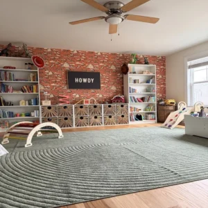 Patterned Rugs in Playroom